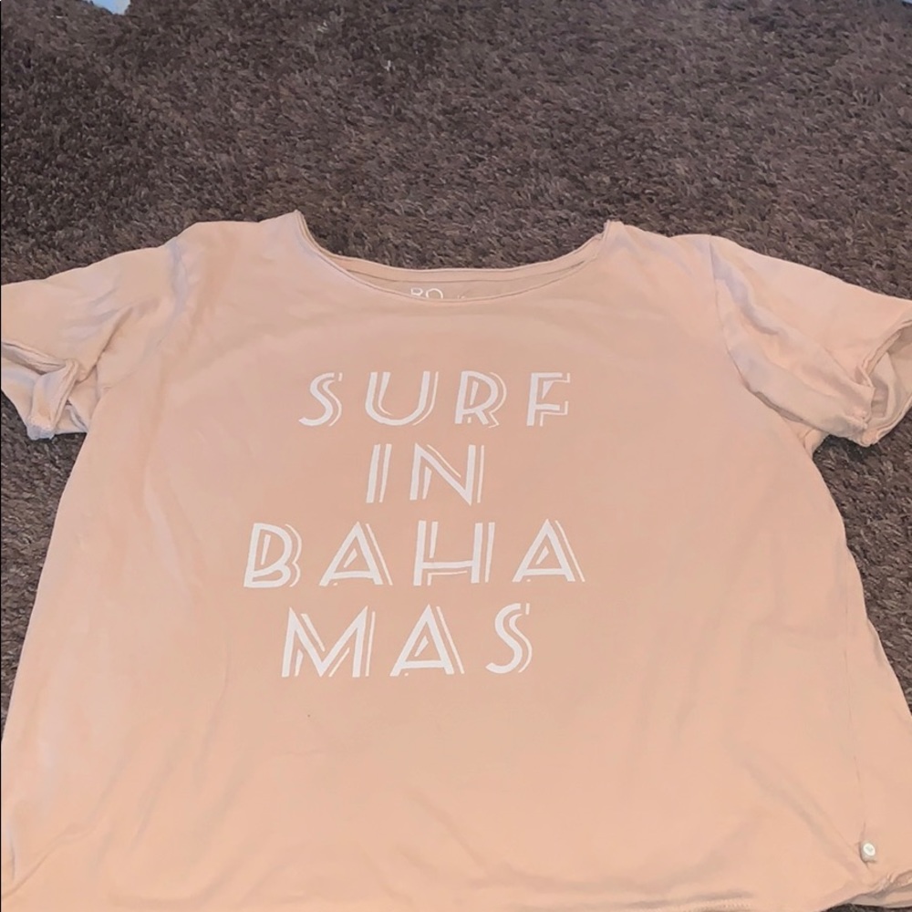 pink roxy tee shirt